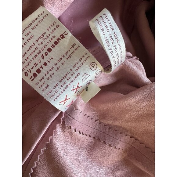 Marina Rinaldi Pink Suede Leather Jacket Shirt - Picture 14 of 14